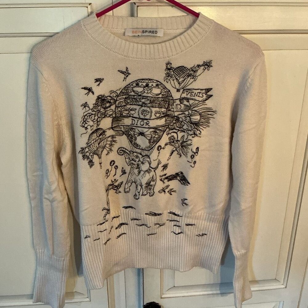 BeinSpired Christian Dior Cruise Sweater Sz 38 100% Wool